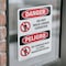 Signmission Do Not Walk Under Conveyor Bilingual Danger Sign, Vinyl Decal, 10in W x 14in L, 2PK OS-2PACK-DS-D-1014-VS-1182 - alternate 3